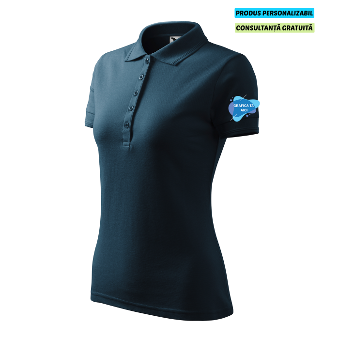 Malfini Tricou Polo Dama Bleumarine Personalizat