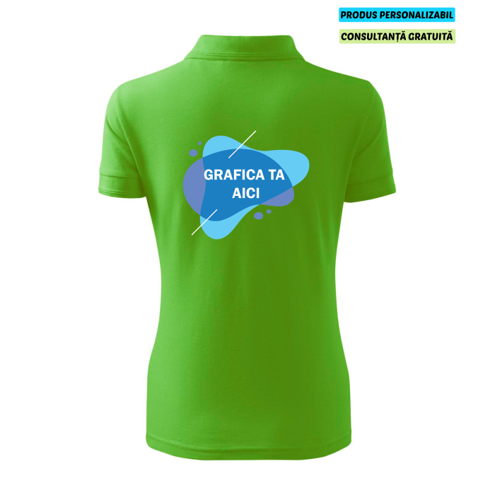 Malfini Tricou Polo Dama Verde mar Personalizat