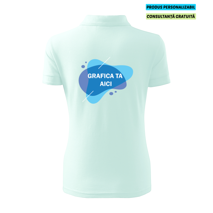 Malfini Tricou Polo Dama Verde frost Personalizat