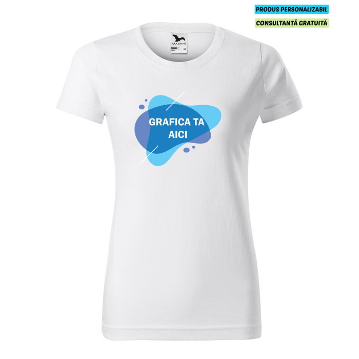 Malfini Tricou Dama Alb Personalizat