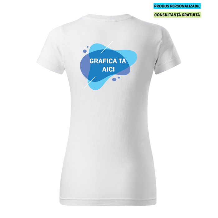 Malfini Tricou Dama Alb Personalizat