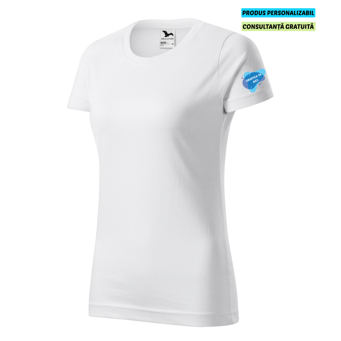 Malfini Tricou Dama Alb Personalizat