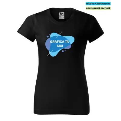 Malfini Tricou Dama Negru Personalizat