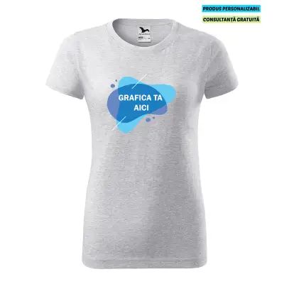 Malfini Tricou Dama Gri deschis Personalizat