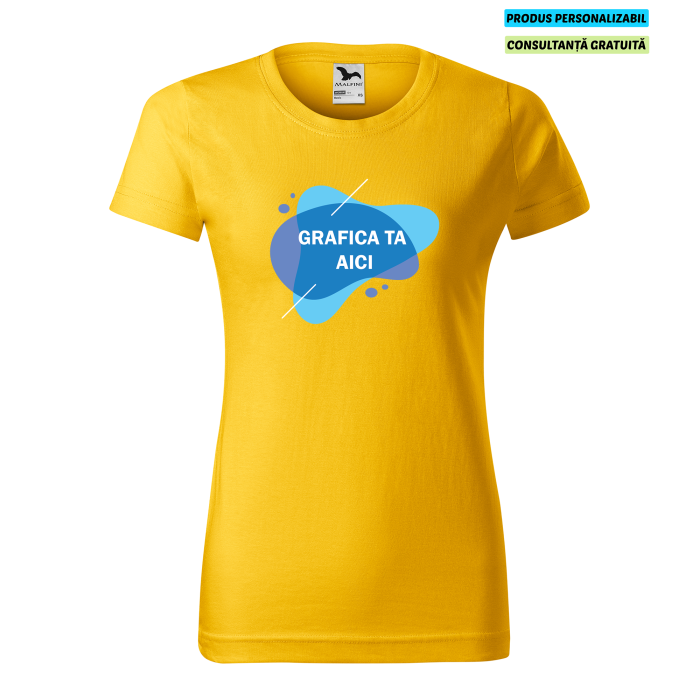 Malfini Tricou Dama Galben Personalizat