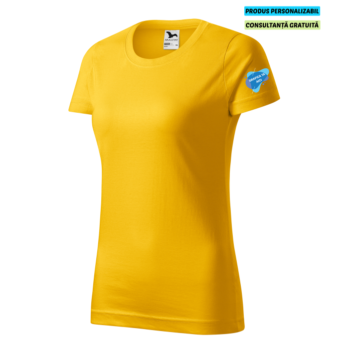 Malfini Tricou Dama Galben Personalizat