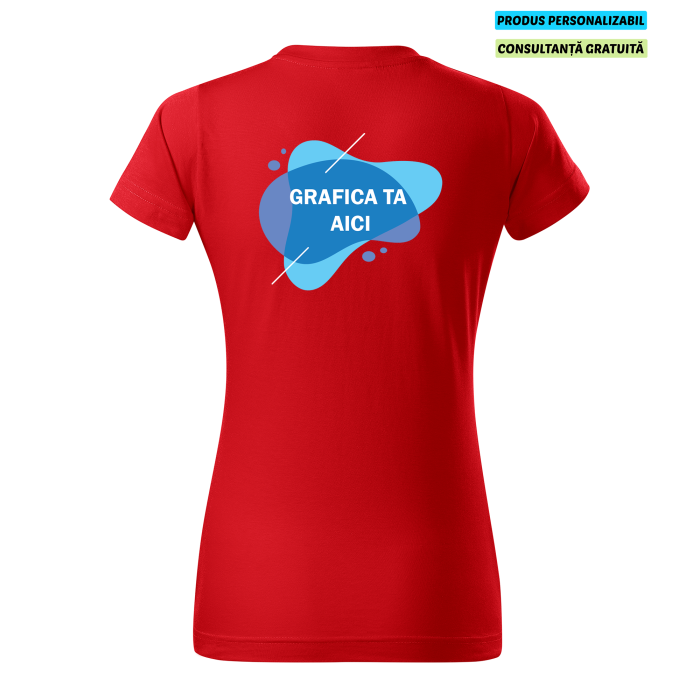 Malfini Tricou Dama Rosu Personalizat