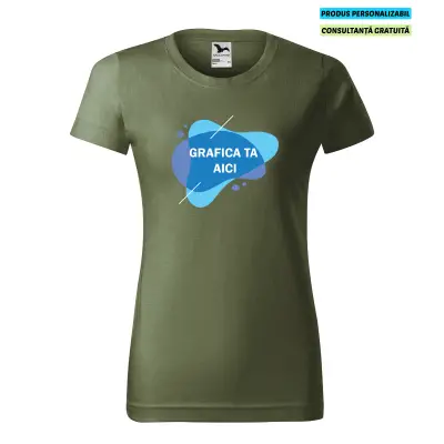 Malfini Tricou Dama Verde kaki Personalizat