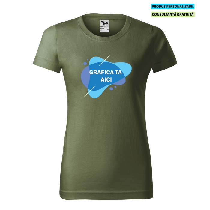 Malfini Tricou Dama Verde kaki Personalizat