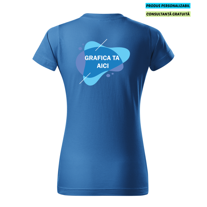 Malfini Tricou Dama Albastru azuriu Personalizat