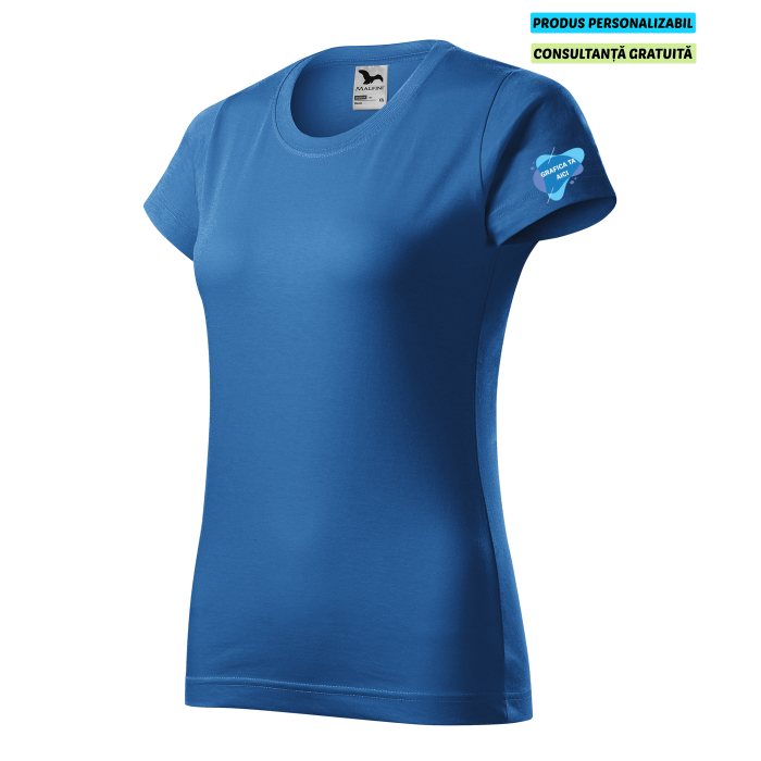 Malfini Tricou Dama Albastru azuriu Personalizat