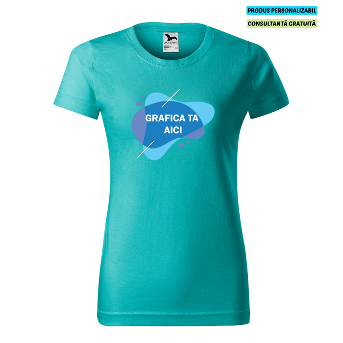 Malfini Tricou Dama Verde smarald Personalizat