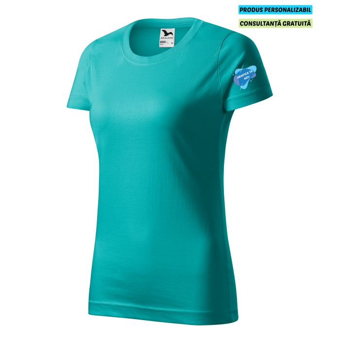 Malfini Tricou Dama Verde smarald Personalizat