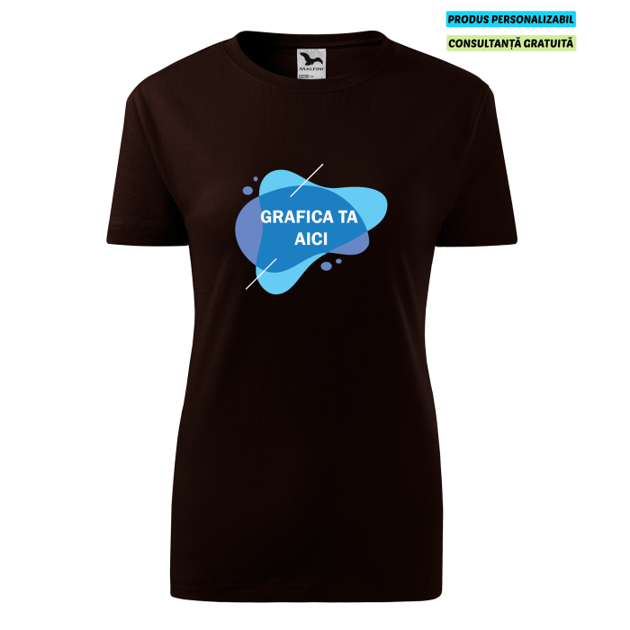 Malfini Tricou Dama Cafeniu Personalizat Malfini Tricou Dama Cafeniu Personalizat
