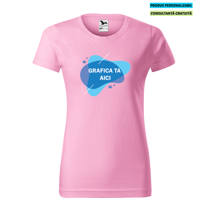 Malfini Tricou Dama Roz Personalizat