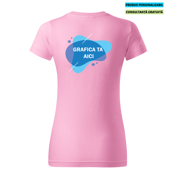 Malfini Tricou Dama Roz Personalizat