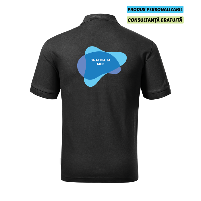 Rimeck Tricou Polo Barbat Negru Resist heavy Personalizat