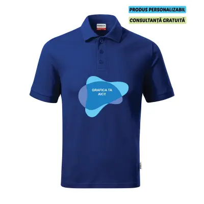 Rimeck Tricou Polo Barbat Albastru regal Resist heavy Personalizat