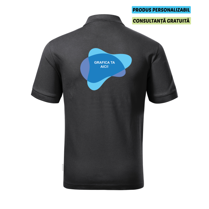 Rimeck Tricou Polo Barbat Antracit Resist heavy Personalizat