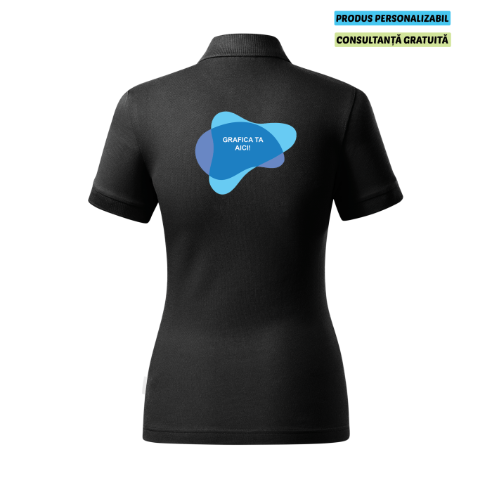 Rimeck Tricou Polo Dama Negru Resist heavy Personalizat