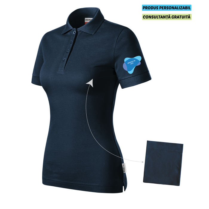 Rimeck Tricou Polo Dama Bleumarine Resist heavy Personalizat Rimeck Tricou Polo Dama Bleumarine Resist heavy Personalizat