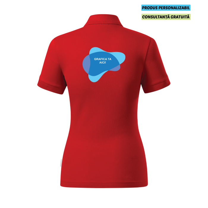 Rimeck Tricou Polo Dama Rosu Resist heavy Personalizat