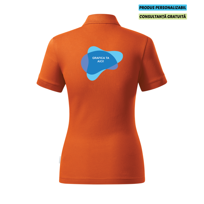 Rimeck Tricou Polo Dama Portocaliu Resist heavy Personalizat