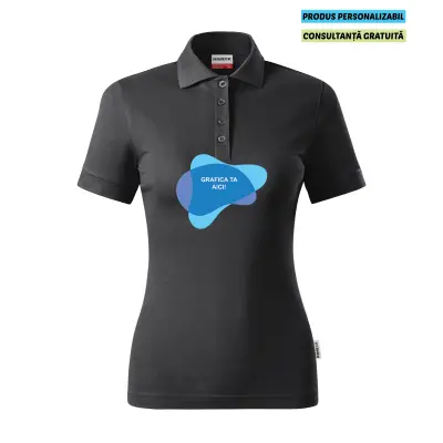 Rimeck Tricou Polo Dama Antracit Resist heavy Personalizat