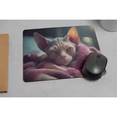 Mouse pad 23x19cm Pisica Sphynx