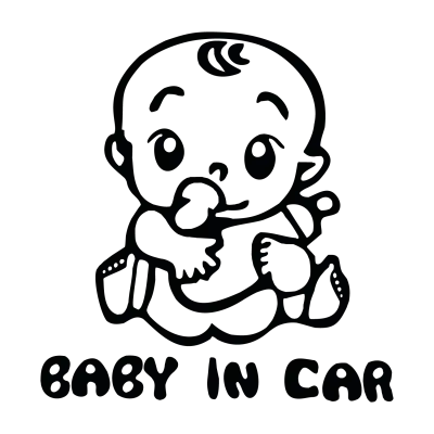 TEST Sticker Personalizat Baby In Car 15 cm